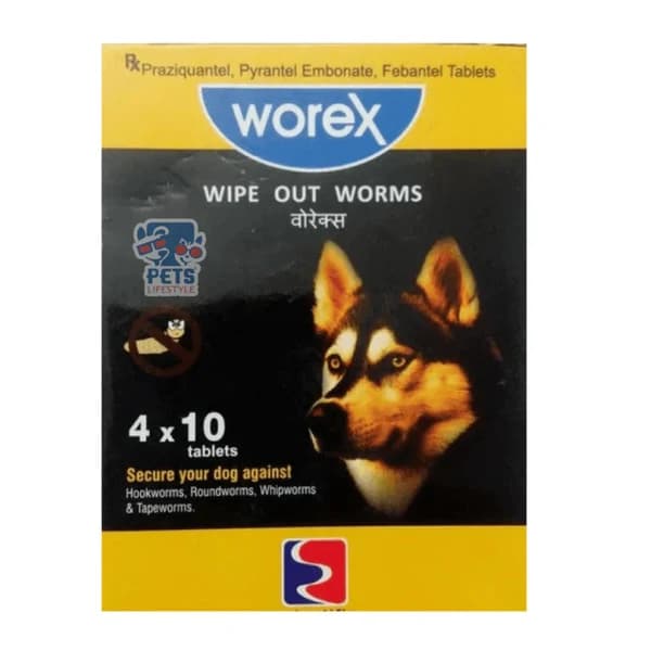Scientific Remedies Worex Dewormer Tablets for Dogs – Broad-Spectrum Anthelmintic Tablet with Praziquantel, Pyrantel Embonate & Febantel for Complete Intestinal Worm Control