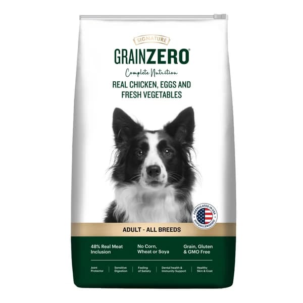 Signature Grain Zero Adult Dog Dry Food (Real Chicken, Egg & Vegetables)