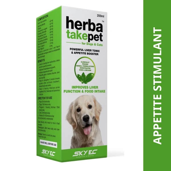 SkyEc HerbaTake Pet Liver Tonic & Appetite Booster Syrup for Dogs and Cats (200ml)