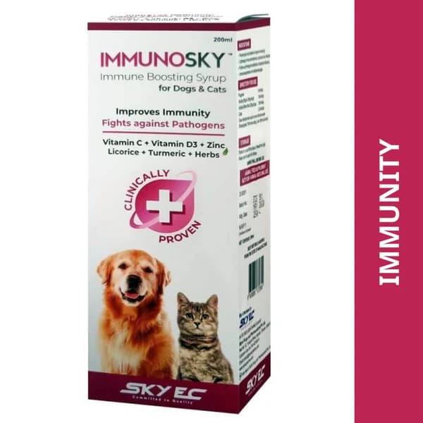 SkyEc ImmunoSky Immune Boosting & Disease Resistance Syrup for Dogs & Cats (200ml