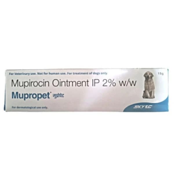 SkyEc Mupropet (Mupirocin 2%) Antibacterial Dog Ointment (15g)