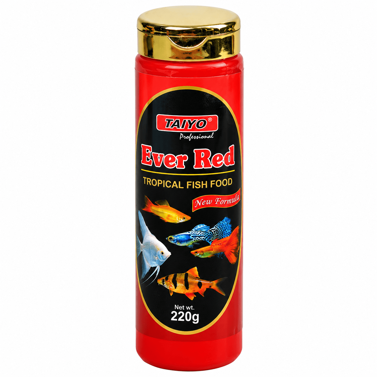 TAIYO Ever Red Tropical Fish Food – Advanced Growth & Color-Enhancing Pellet Diet with Natural Astaxanthin, Spirulina, Lecithin & Genetically Developed Enzymes for Tropical Fish