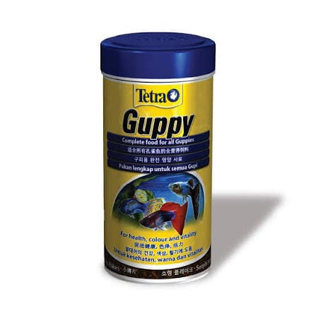 Tetra Guppy Complete Food – Advanced Mini Flake Diet with 45% Protein, Natural Color Intensifiers, BioActive Immune Formula & High Digestibility for Guppies, Mollies, Platies & Livebearers (30g Pack)