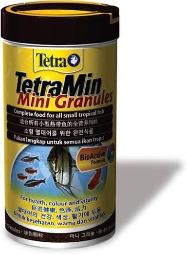Tetra TetraMini Granules Complete Food – Advanced Slow-Sinking Micro-Granular Diet with 44% Protein, BioActive Formula, Prebiotics & Clear Water Technology for Small & Mid-Water Tropical Fish (45g & 112g Packs)