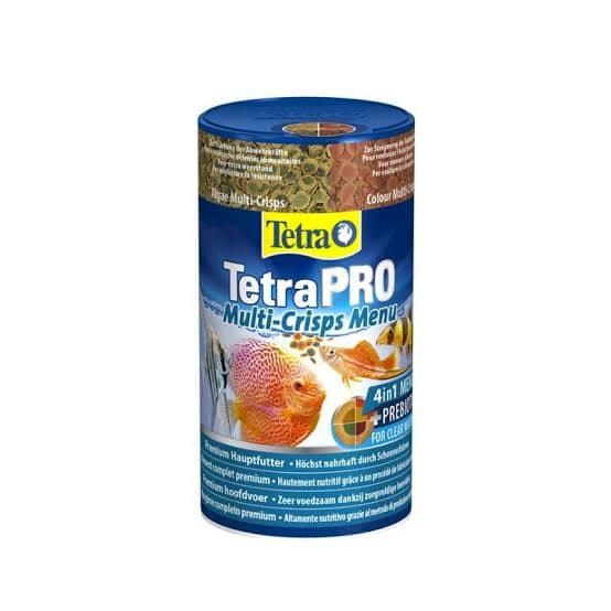 Tetra TetraPRO Menu Multi-Crisps Premium Fish Food – Advanced 4-in-1 Functional Crisp Diet with Low-Heat Nutrient Preservation, Prebiotics for Gut Health, Color Enhancement & Clear Water Technology (64g Pack)