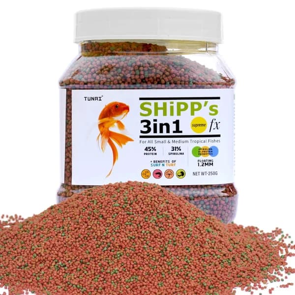 Tunai Shipp's 3in1 Pellets Small & Medium Adult Fish Food