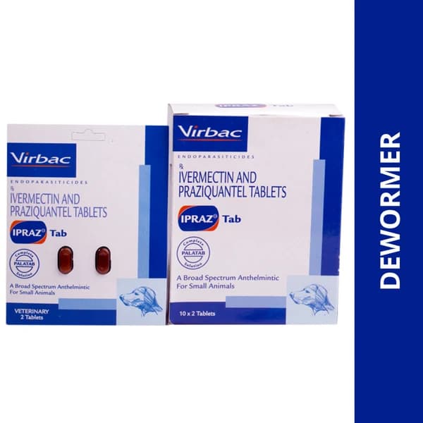 Virbac Ipraz Broad-Spectrum Dewormer Tablets for Dogs