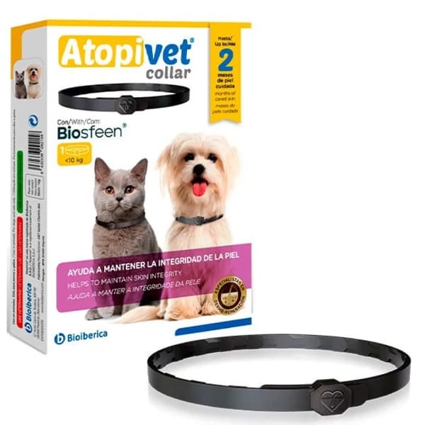 Vivaldis Atopivet Collar (Biosfeen® Sphingolipids 2.5%) Epidermal Skin Barrier Repair Collar for Cats & Small Dogs (Up to 10kg, 35cm / 14 Inch)