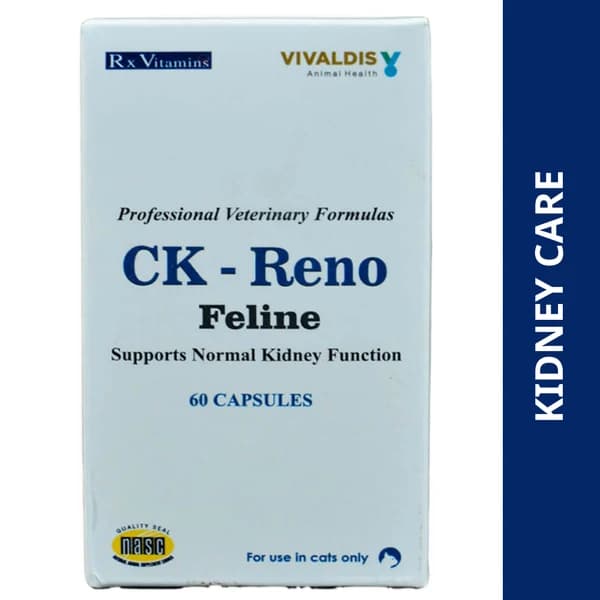 Vivaldis CK-Reno Feline Advanced Kidney Support & Renoprotective Capsules for Cats (Pack of 60)