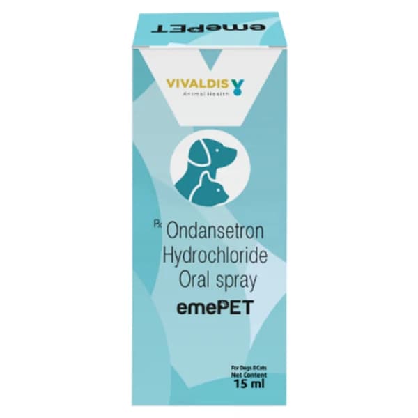 Vivaldis EmePET (Ondansetron Hydrochloride) Fast-Acting Antiemetic Oral Spray for Dogs & Cats (15ml)