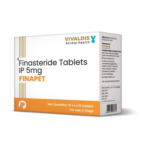 Vivaldis Finapet 5mg (Finasteride) Tablets for Dogs (Pack of 10 Tablets)