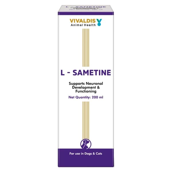 Vivaldis L-Sametine Syrup (SAMe + Methylcobalamin + L-Carnitine + Omega-3) for Dogs & Cats (200ml)