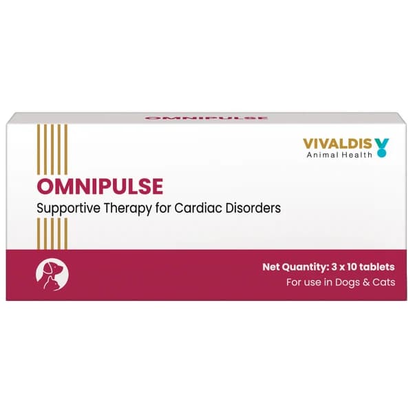 Vivaldis Omnipulse Advanced Cardiovascular & Myocardial Support Tablets for Dogs & Cats (Pack of 30 Tablets)