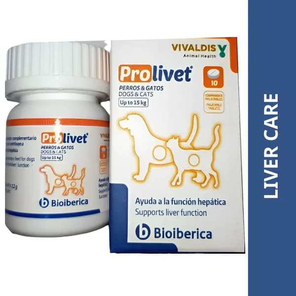 Vivaldis Prolivet Hepatoprotective Liver Support Tablets for Medium Dogs & Cats (Pack of 10)