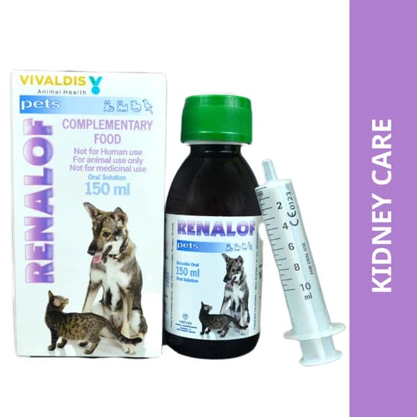 Vivaldis Renalof Pet Urinary & Calcium Oxalate Stone Care Syrup for Dogs & Cats (150ml)
